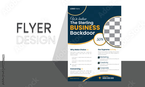 Business flyer template corporate vector design layout A4 size new modern design.