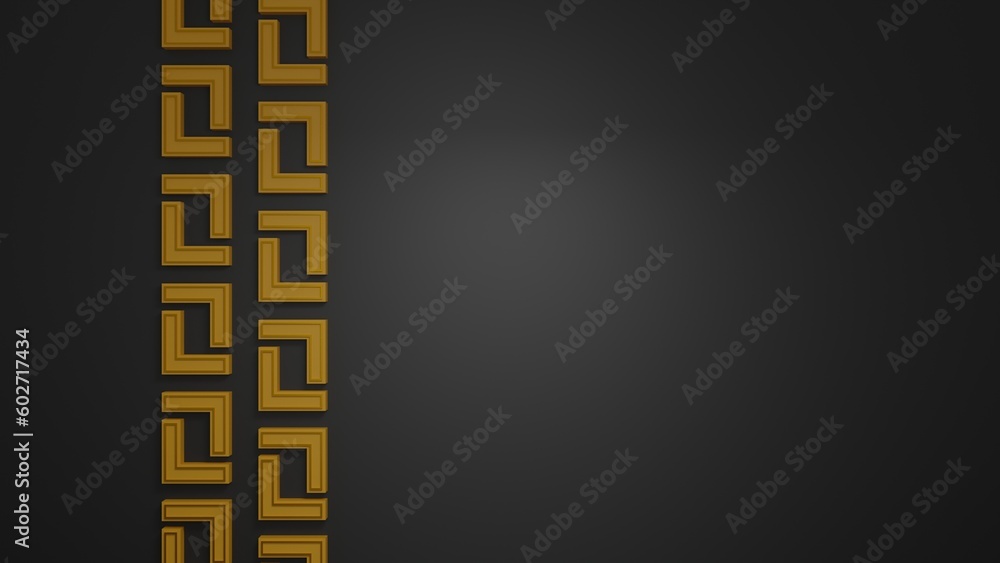 Obraz premium Backgrond black and orange geometric abstract 3d render backdrop