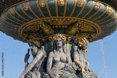 Fountain on Place de la Concorde in the 8th arrondissement of Paris