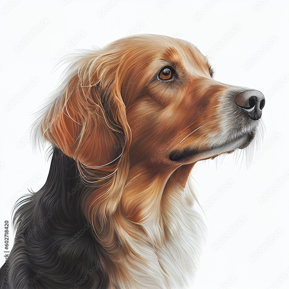 portrait realistic domestic dog ai generated