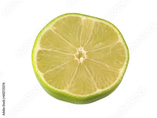 Green lime lise on the white background