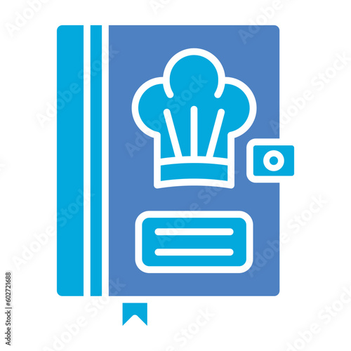 Cook book Multicolor Glyph Two Color Icon