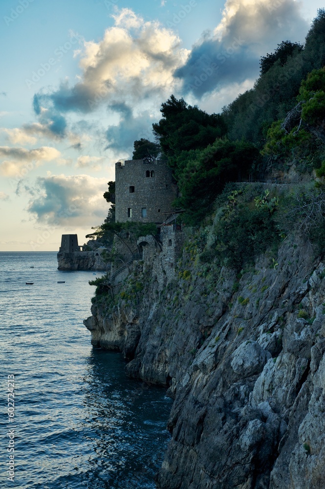 Coastline of Positano, Italy. 