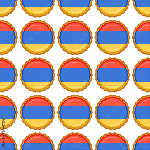Pattern cookie with flag country Armenia in tasty biscuit © oleg525