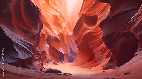 Illustration of a beautiful view of the canyon, USA