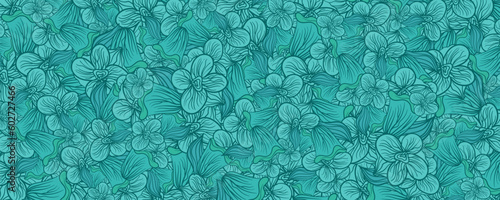Abstract dark green leaf floral flower pattern vector background illustration