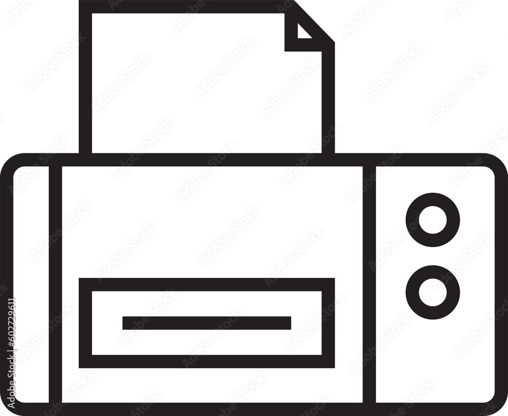 printer line icon printer line icon