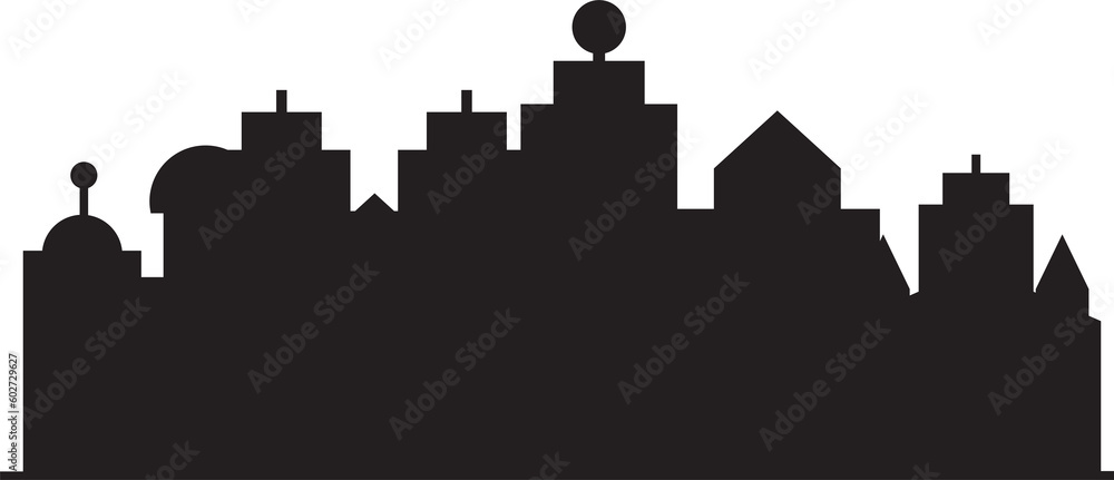 silhouette city skyline illustration