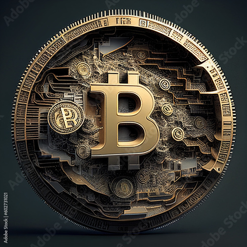 3d criptocoin bitcoin coin business model photo