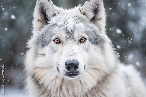 portrait region wolf Canis lupus with Ai Generated. © EmmaStock