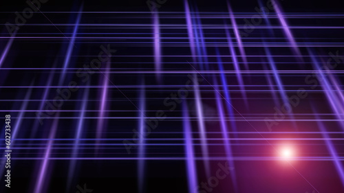 Abstract background with lines in the dark space, 3d render computer generated background