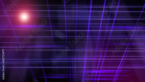Abstract background with lines in the dark space, 3d render computer generated background