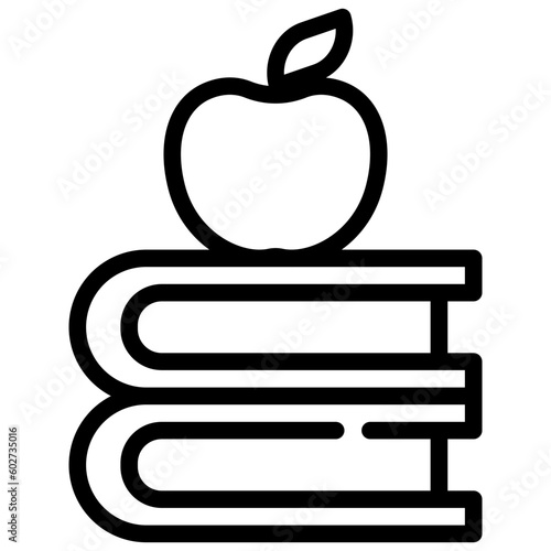 apple book weight loss food icon simple line