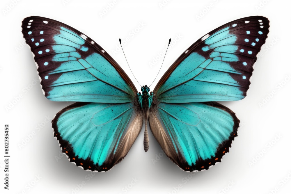 Blue butterfly isolated on white background Blue butterfly isolated on white background