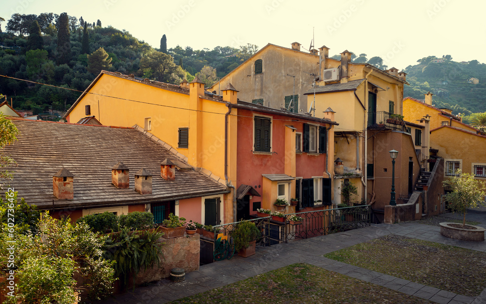 Old colorful houses in Portofino town, Liguria, Italy