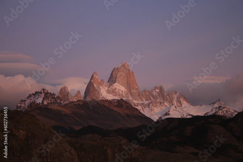 Sunrise at Mount Fitz Roy in Argentinian Patagonia 