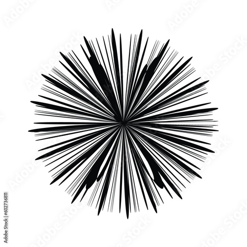 Doodle Sunburst Icon Vector Illustration