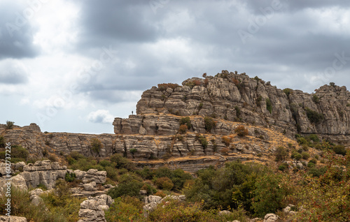Beautifull exposure of the "El Torcal de Antequera", wich is known for its unusual landforms, and is regarded as one of the most impressive karst landscapes in Europe located in Sierra del Torcal, Ant