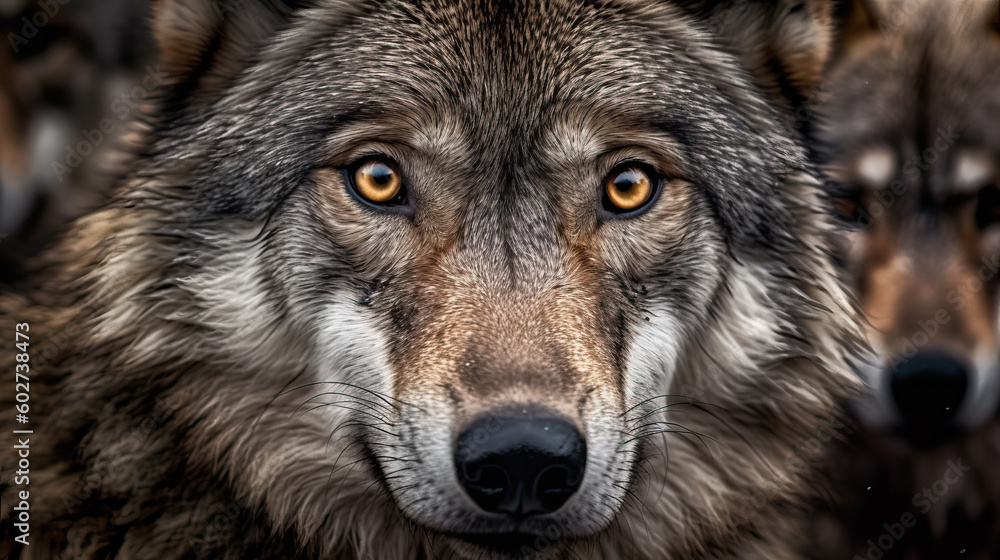 gray wolf portrait