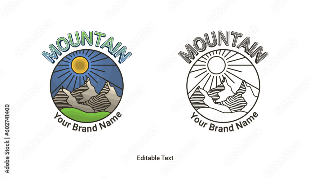 Badge mountain logo design inspiration
