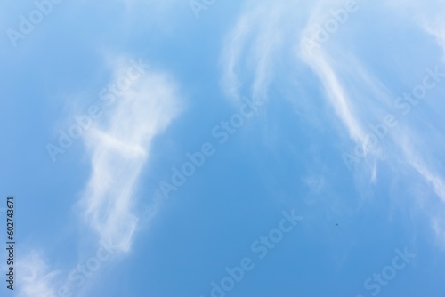 clear blue sky with white clouds