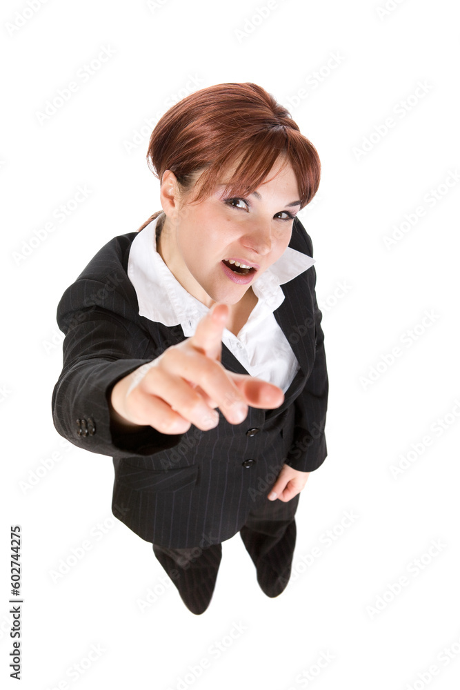 attractive businesswoman over white background attractive businesswoman over white background