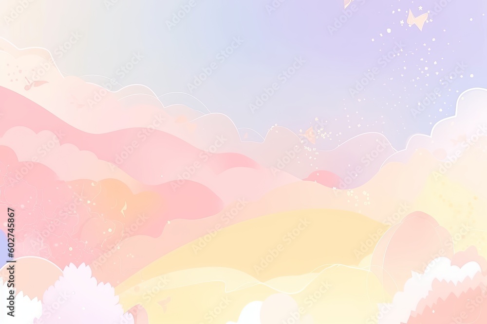 abstract japaneese lansdcape, pink tones, lo-fi style Generative AI