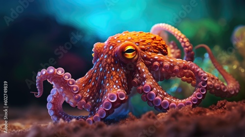 red octopus vivid colors © Andrus Ciprian
