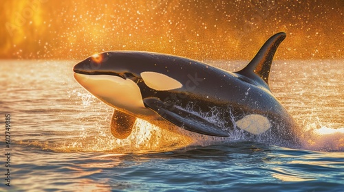 orca whale jumping out of the water