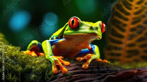Red Eyed Tree Frog in vibrant colors
