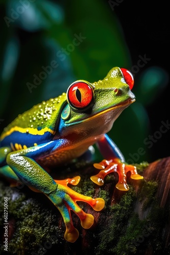 Red Eyed Tree Frog in vibrant colors © Andrus Ciprian