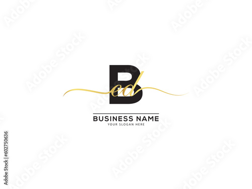 Abstract Bed ebd Logo Icon, Signature Bed Initial Luxury Three Letter Logo photo