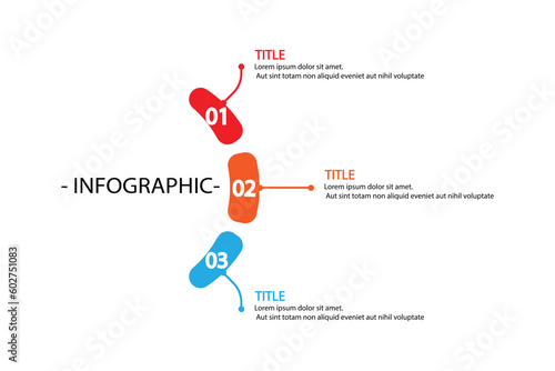  Infographic design with 3 options or steps, process diagram, presentations, workflow layout, banner, flow chart, info graph. photo