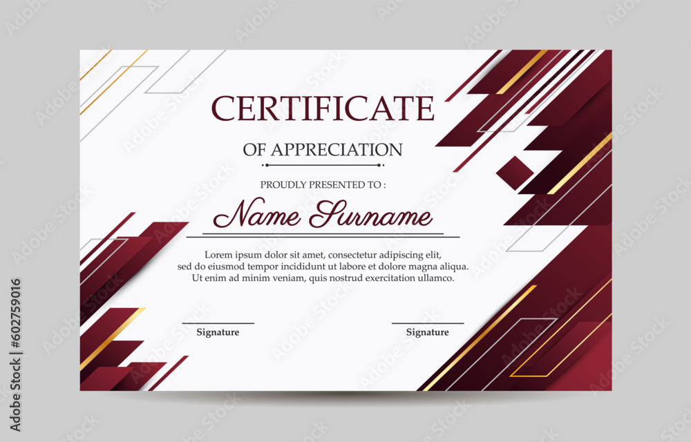 Modern Certificate Template Vector Design Modern Certificate Template Vector Design
