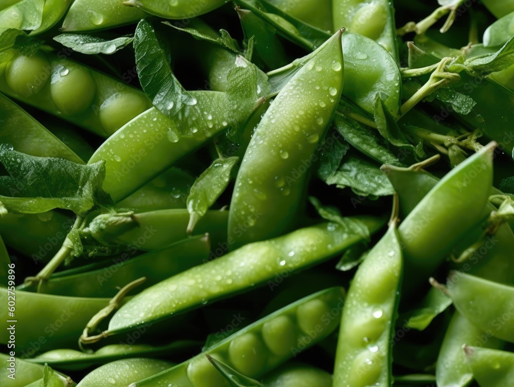Peas background as seamless tile (generative AI) Peas background as seamless tile (generative AI)
