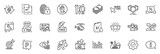 Icons pack as Star, Information and Discounts ribbon line icons for app include Piggy sale, Fake news, Business vision outline thin icon web set. Petrol station, Upper arrows. Vector