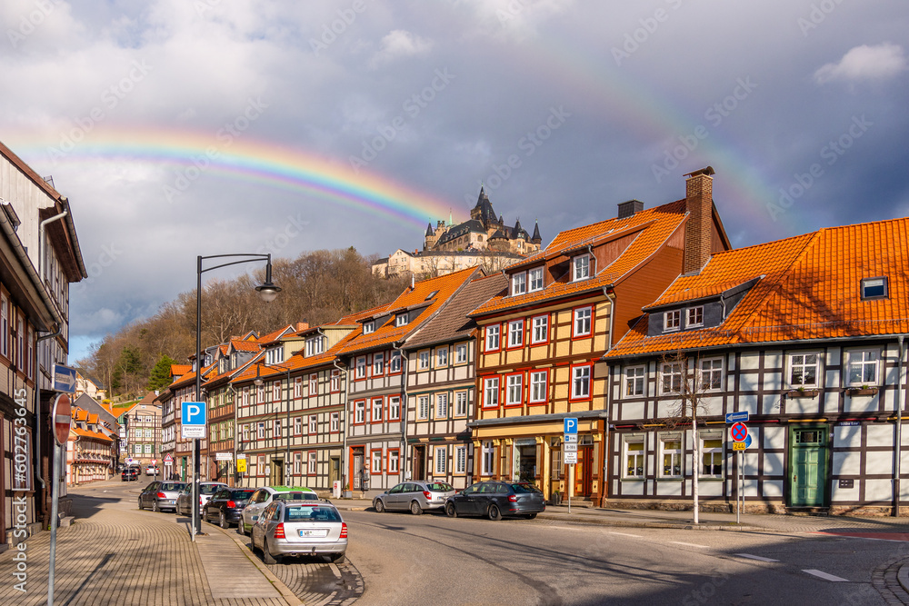 Wernigerode, die kleine Fachwerk Stadt im Harz ist immer einen Besuch wert