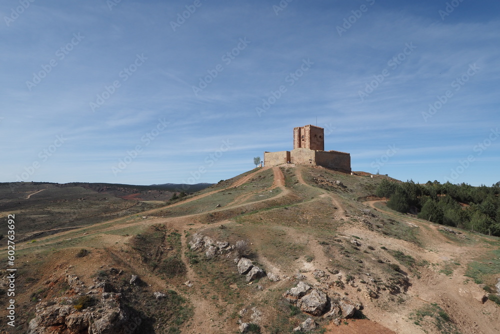medieval tower in the town of molina de aragon