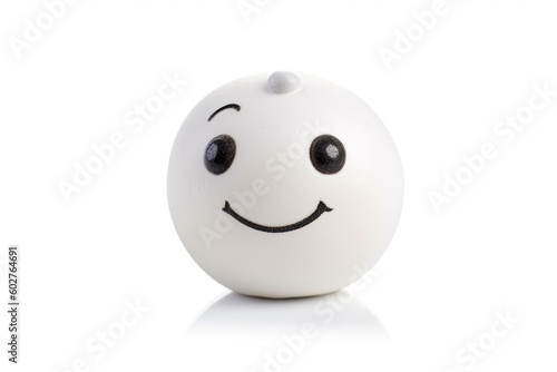 smiling white ball Generative AI