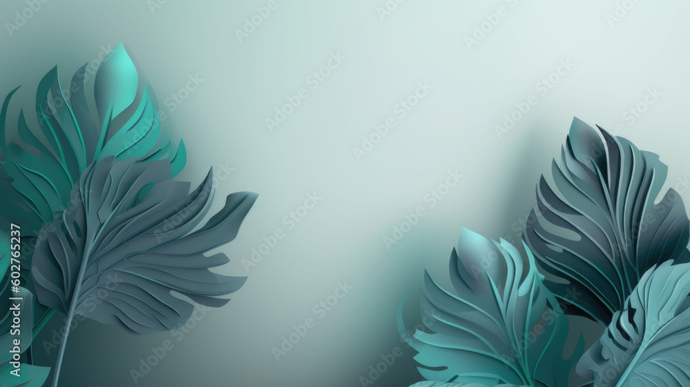 Green leaves of tropical plants bush. Tropical foliage. Floral design background. Generative AI Green leaves of tropical plants bush. Tropical foliage. Floral design background. Generative AI