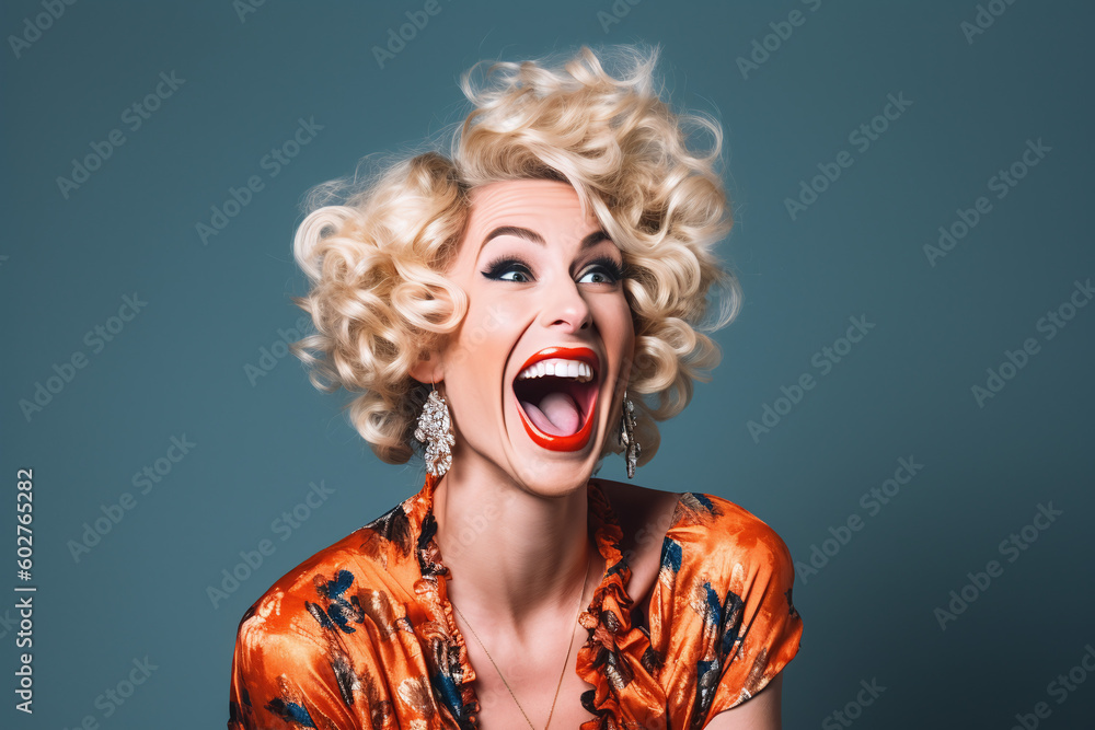 Beautiful Drag Queen in colorfull Outfit, made with generative AI Beautiful Drag Queen in colorfull Outfit, made with generative AI