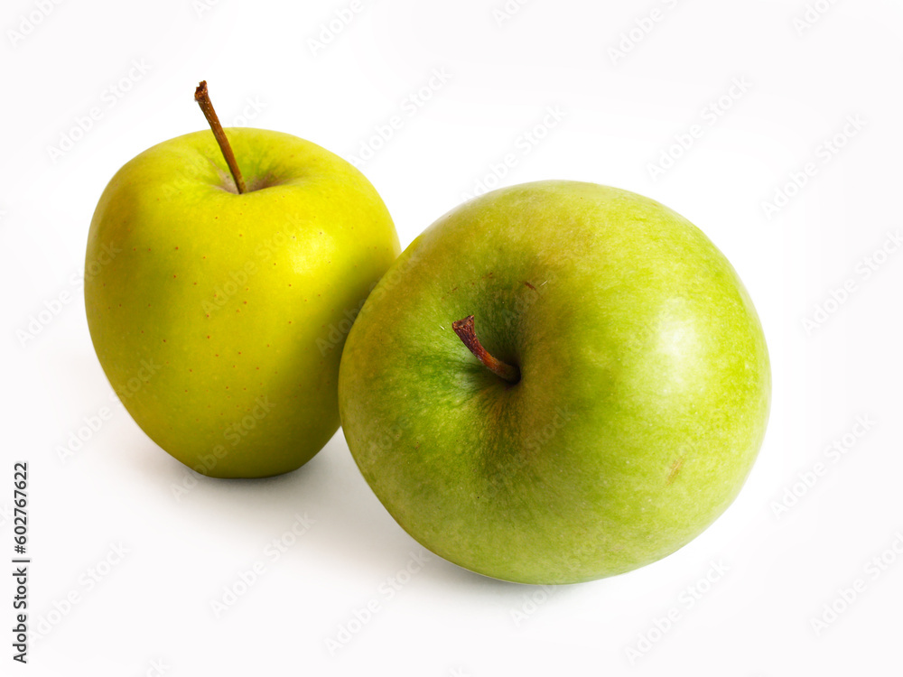 two green apples isolated on white background with clipping path two green apples isolated on white background with clipping path