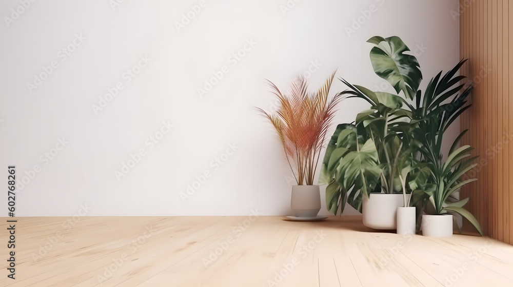 Minimalist Interior of modern living room 3D rendering, generative ai Minimalist Interior of modern living room 3D rendering, generative ai