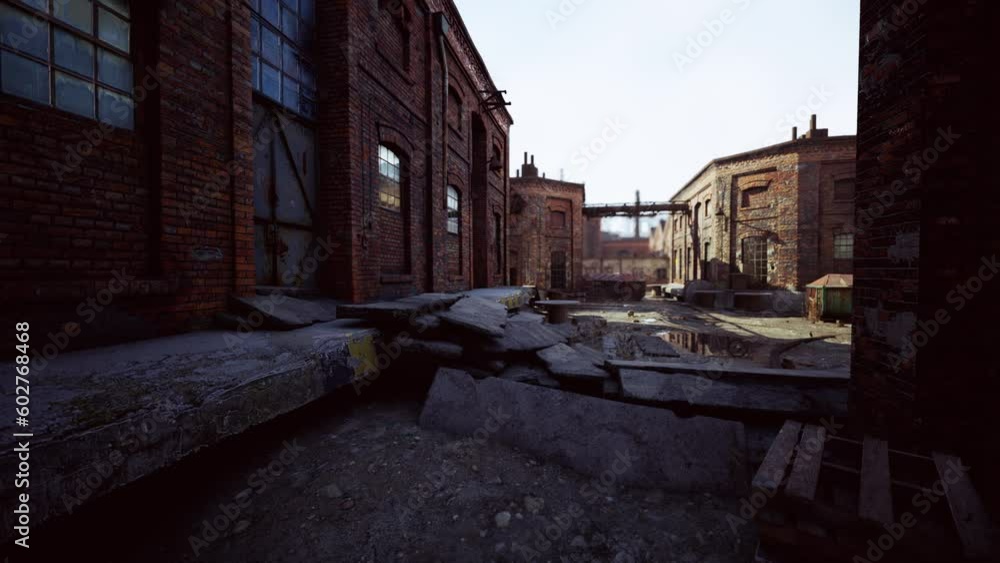 Abandoned industry factory area ander the sunny sky Abandoned industry factory area ander the sunny sky