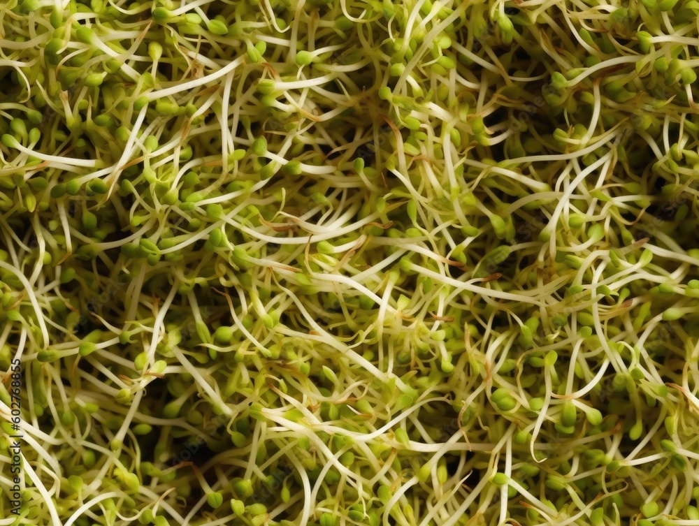 Sprouts background as seamless tile (generative AI) Sprouts background as seamless tile (generative AI)
