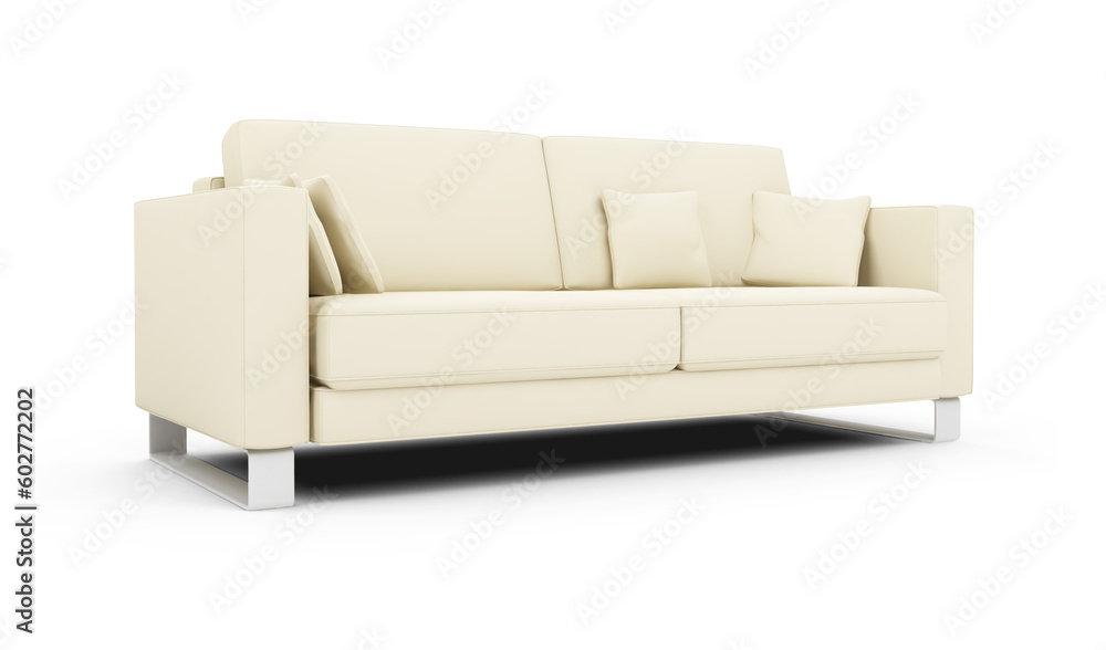isolated white sofa on a white background isolated white sofa on a white background