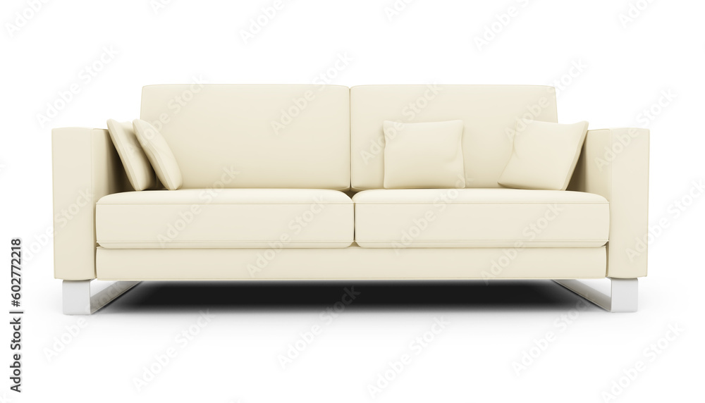isolated white sofa on a white background isolated white sofa on a white background