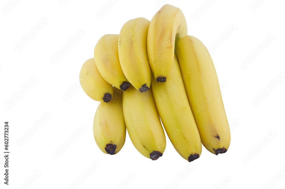 Banana cluster. Isolated over white. Banana cluster. Isolated over white.