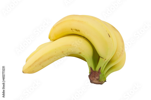 Banana cluster. Isolated over white.