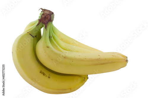 Banana cluster. Isolated over white.